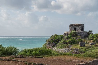 Tulum Mexico 'daki Maya harabeleri