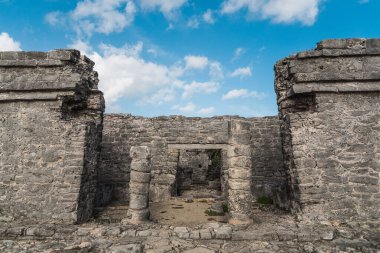 Tulum Mexico 'daki Maya harabeleri