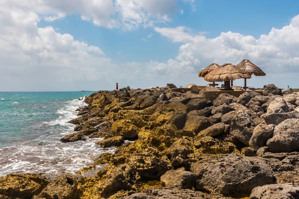 Karib Tenger Strand Közelében Cancun Mexico — Stock Fotó