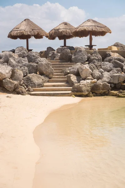 Karib Tenger Strand Közelében Cancun Mexico — Stock Fotó