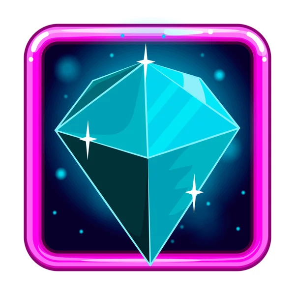 El icono de la aplicación con gemas 4 — Vector de stock