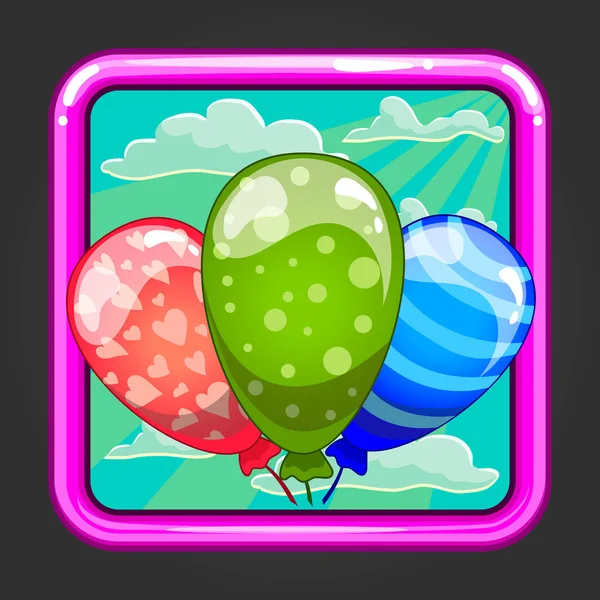 Ikonę aplikacji z balonów — Wektor stockowy