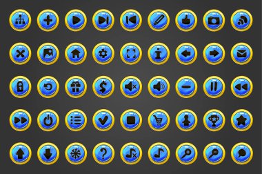 Büyük vektör web düğme kümesi