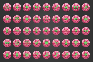 Büyük tatlı vektör web düğme ayarla