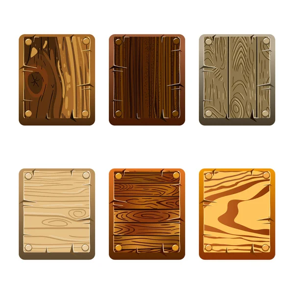 Ensemble de planches en bois — Image vectorielle