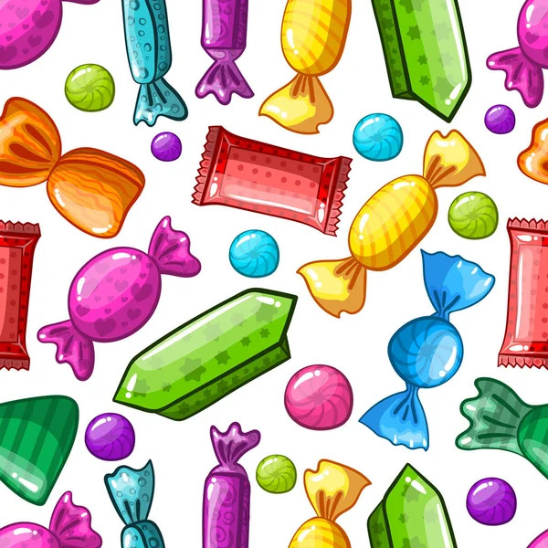 Seamless pattern with candy — Stock Vector