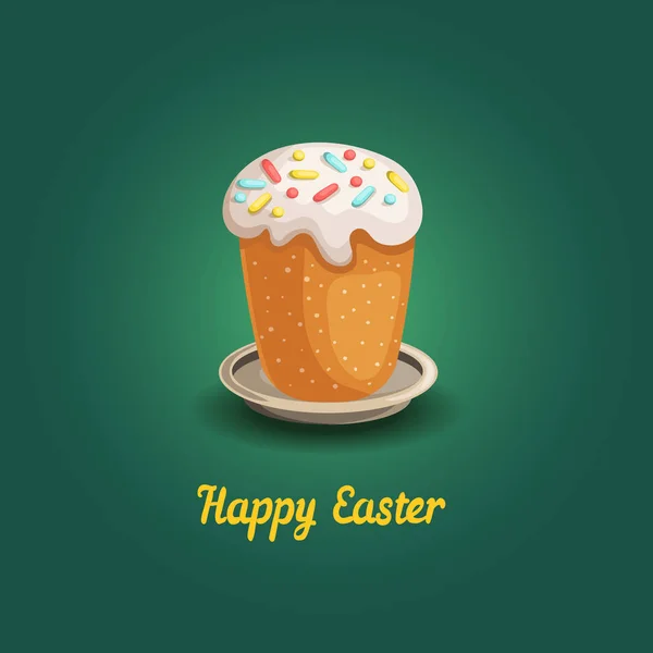 Easter card with cake — Stock Vector