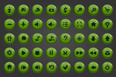 Büyük vektör düğme kümesi