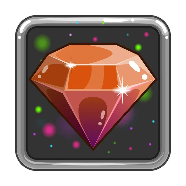 El icono de la aplicación con gema — Vector de stock