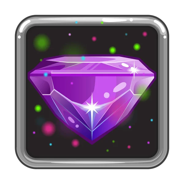 El icono de la aplicación con gema — Vector de stock