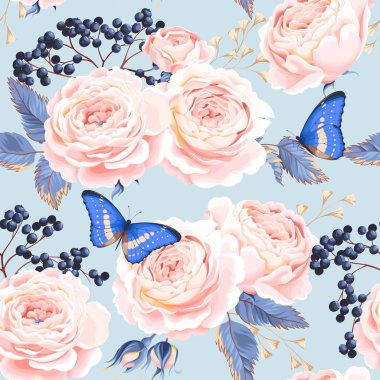 Sorunsuz vintage çiçekler