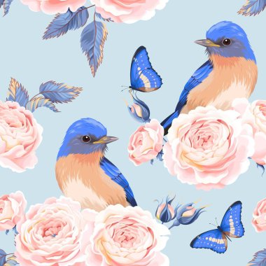 Dikişsiz vintage güller