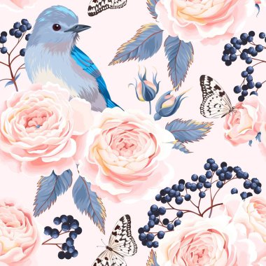 Dikişsiz vintage güller