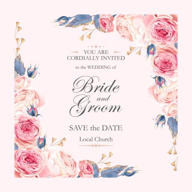 Vintage Düğün Davetiyesi