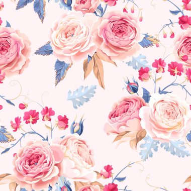 Dikişsiz vintage güller