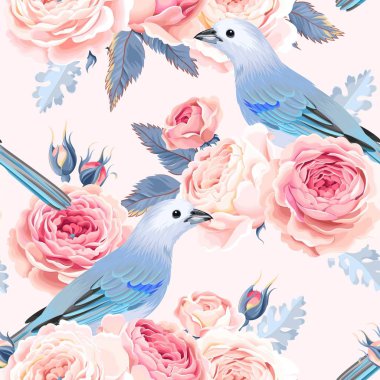 Dikişsiz vintage güller