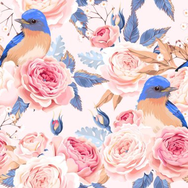 Dikişsiz vintage güller