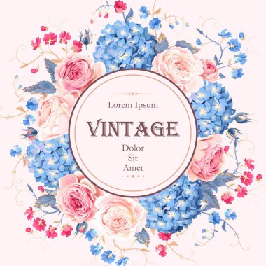 Gül ve ortanca kartı