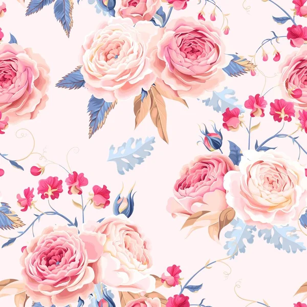 Wallpaper seamless vintage pink flower Wallpaper seamless vintage pink flower pattern on brown