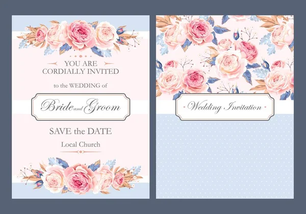 Invitation de mariage Vintage — Image vectorielle