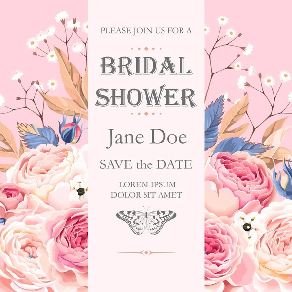 Bridal shower invitation — Stock Vector © Greylilac 111327242