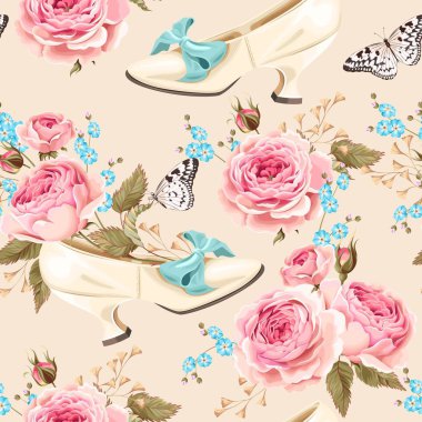 Vintage ayakkabılar sorunsuz arka plan