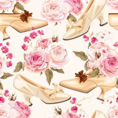 Vintage ayakkabılar sorunsuz arka plan