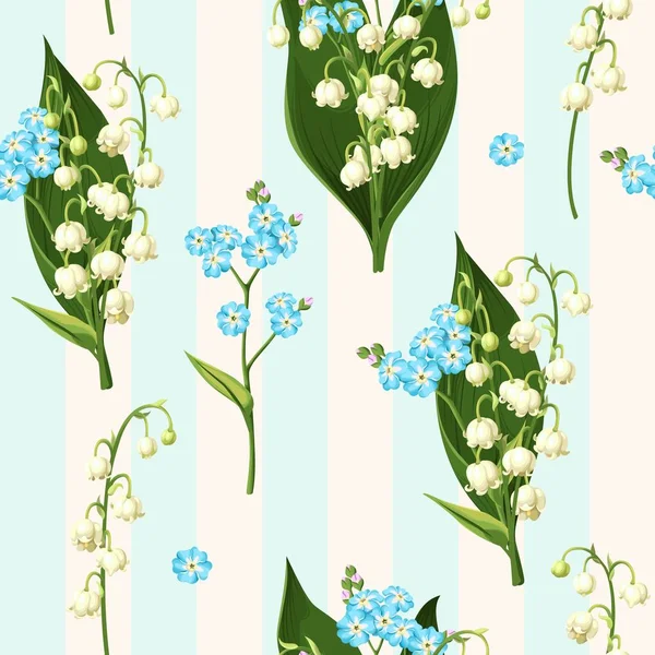 Seamless spring flowers — Stock Vector