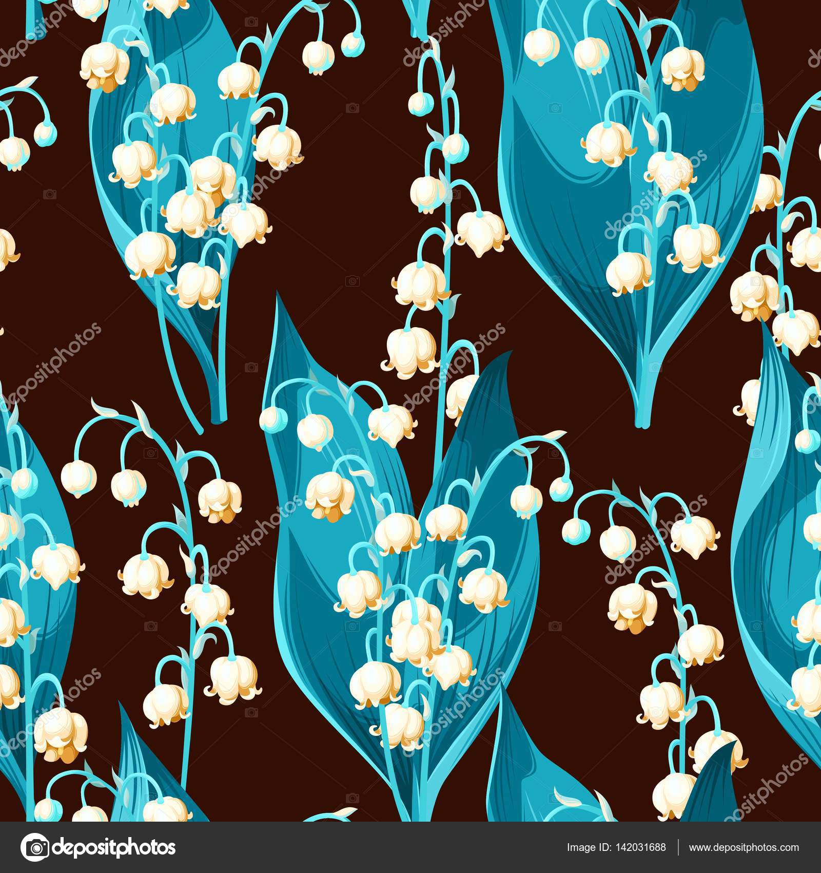Seamless lily of the valley Stock Vector Image by ©Greylilac #142031688