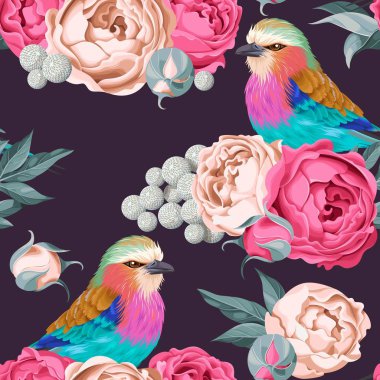 Dikişsiz vintage güller