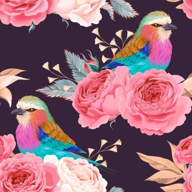 Dikişsiz vintage güller