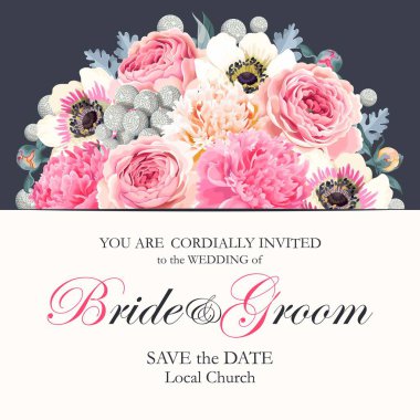 Vintage Düğün Davetiyesi