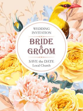 Vintage Düğün Davetiyesi