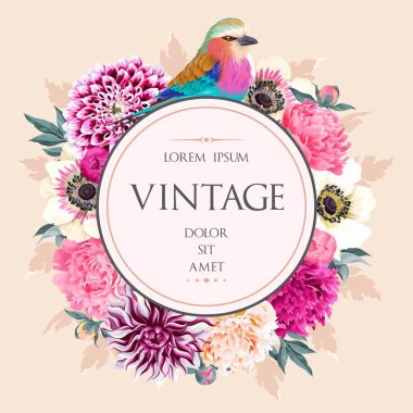 Çiçekli tebrik kartı