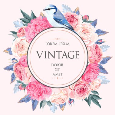 Çiçekli tebrik kartı