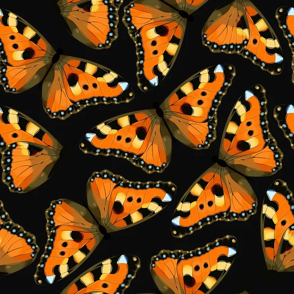 Blauwe vlinders naadloze — Stockvector
