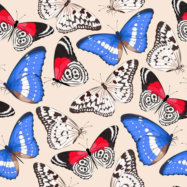 Απρόσκοπτη ενώ πεταλούδες — Διανυσματικό Αρχείο