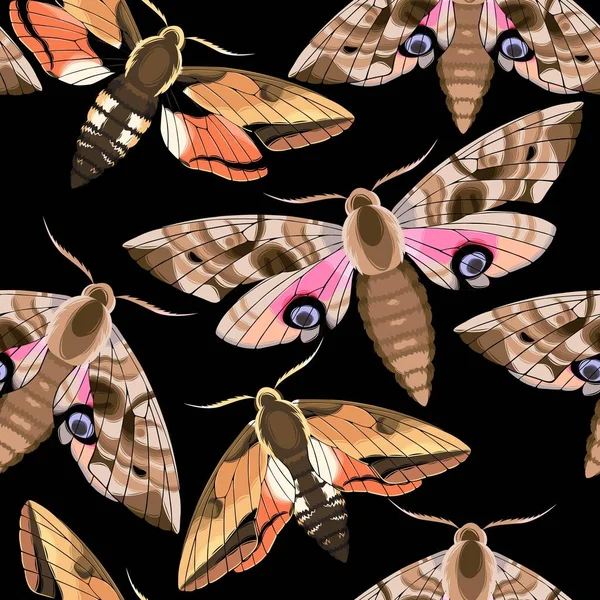 Latające motyle bezszwowe — Wektor stockowy