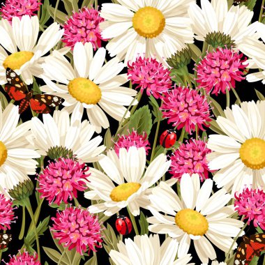 çayır çiçek seamless modeli