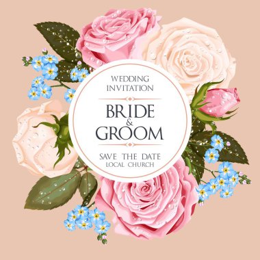 Vintage Düğün Davetiyesi