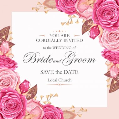 Vintage Düğün Davetiyesi