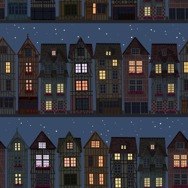 Old town seamless pattern