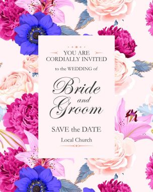 Vintage Düğün Davetiyesi