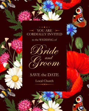 Vintage Düğün Davetiyesi