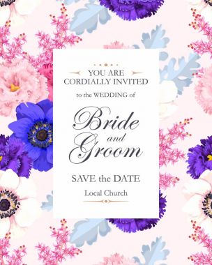 Vintage Düğün Davetiyesi