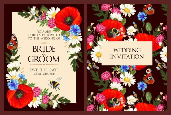 Vintage πρόσκληση γάμου — Διανυσματικό Αρχείο