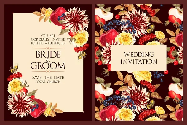 Invito matrimonio Vintage — Vettoriale Stock