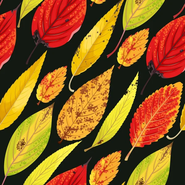 sonbahar yaprakları ile desen