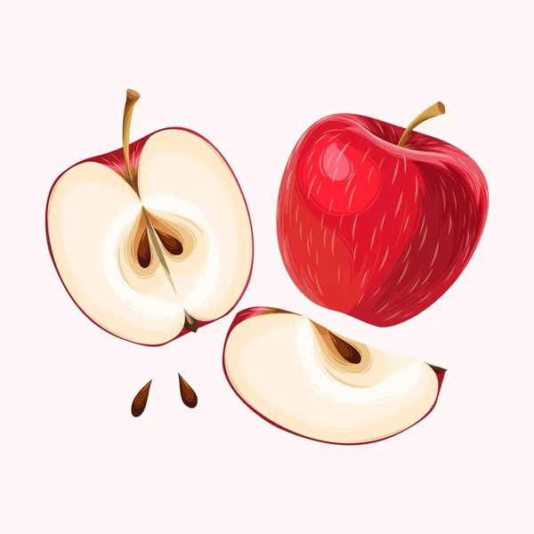 Set di mele — Vettoriale Stock