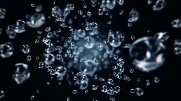 Water bubbles loopable background — Stock Video